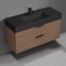 Floating Bathroom Vanity, Modern, Walnut, 48